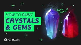 How To Paint Crystals And Gems Digital Painting [upl. by Gilus]