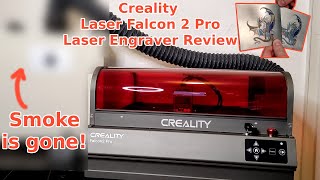 Creality Laser Falcon 2 Pro Review Fully Enclosed 40W Laser Engraver  Smoke Extractor 3dprinting [upl. by Bak]