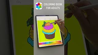 Coloring Book For Adults CUPCAKE adultcoloring coloringbook glam makeup drawing [upl. by Neelhsa642]