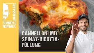 Schnelles Cannelloni mit SpinatRicottaFüllung Rezept von Steffen Henssler [upl. by Drislane188]