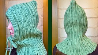 Crochet Balaclava Tutorial with Tie Step by Step Tutorial [upl. by Spurgeon]