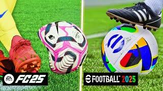 EA FC 25 vs eFootball 2025  Gameplay amp Graphics Details Comparison [upl. by Weixel]