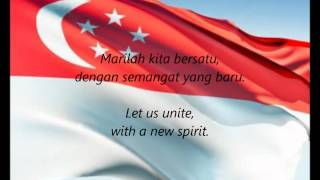 Singaporean National Anthem  quotMajulah Singapuraquot MSEN [upl. by Basso]