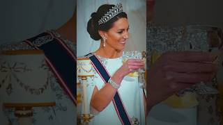 Kate’s Dazzling State Dinner Outfit Honored Princess Diana amp the Queen She wore Lover’s Knot Tiara [upl. by Ahsimaj426]