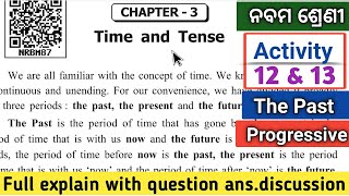 Time and Tense Class 9 English grammar chapter 3 activity 12 to 13 full discussion by Anindita mam [upl. by Barren]