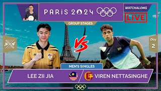 LEE ZII JIA 🇲🇾 vs VIREN NETTASINGHE 🇱🇰 LIVE Paris 2024 OLY Badminton LIVE Darence Chan Watchalong [upl. by Adimra976]