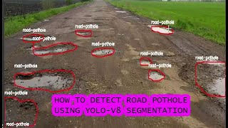 road pothole detection  yolov8 custom segmentation  yolov8 road pothole detection [upl. by Arlette]