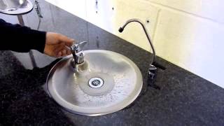 Halsey Taylor Recessed Counter Top Drinking Fountain Model 10000 [upl. by Kinney163]