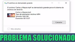 Problemas al Copiar Archivos Grandes a USB O Disco Duro Externo  SOLUCIÓN [upl. by Aicined]