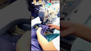 Bottom Hemming Machine with Thread Trimmer Jeans shorts [upl. by Mateo]