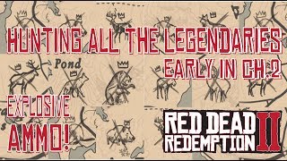 Hunting All The Chapter 2 Legendary Animals Supercut Red Dead Redemption 2 [upl. by Jeffie]