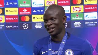 NGolo Kanté reacts to winning the UEFA Champions League [upl. by Nawram]