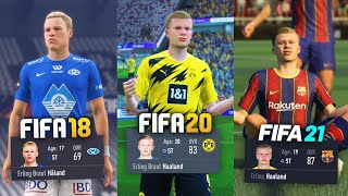 Signing ERLING HAALAND In Every FIFA Career Mode 1821 [upl. by Knah86]