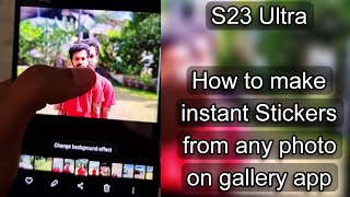 S23 Ultra  How to instantly make stickers from any photo on gallery  shorts [upl. by Notselrahc]