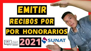 💥 COMO EMITIR RECIBOS POR HONORARIOS ELECTRONICOS  2022  💻 SUNAT 4TA CATEGORÍA ⭐️  ACTUALIZADO [upl. by Adoc40]