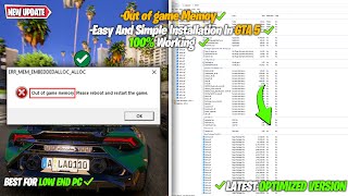 GTA 5 GAME MEMORY ERROR FIXED 💯✔ Easy And Simple  How To Fix quotGame Memoryquot Error in GTA 5 ✔ [upl. by Finkelstein]