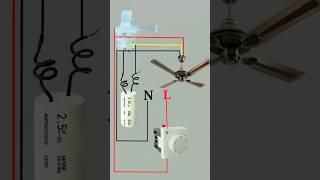 Ceiling Fan 3 Wire Connection With Capacitor  Ceiling Fan connection  fan capacitor connection [upl. by Farlee774]