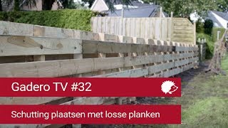 32 Schutting plaatsen van losse planken [upl. by Hgielsel]