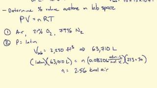 Ideal Gas Mixtures Example [upl. by Aihtnyc]