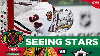 Chicago Blackhawks left seeing Stars in Dallas  CHGO Blackhawks POSTGAME Podcast [upl. by Reham]