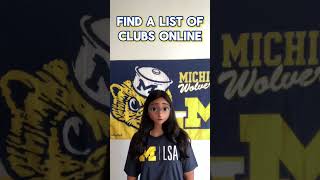 Advice for College Students  JOINING CLUBS umich collegeadvice [upl. by Etterual156]