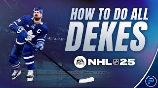 HOW TO DO ALL DEKES IN NHL 25 [upl. by Isbella]