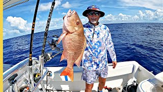 How to Catch Mutton Snapper Deep Dropping and Jigging the Florida Keys [upl. by Etnasa]