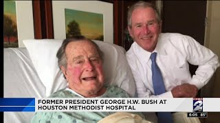 Former President George HW Bush at Houston Methodist Hospital [upl. by Aracal202]