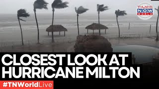 LIVE  Hurricane Milton The Closest Live Views from Florida Traffic Cams  Times Now World [upl. by Oivatco]