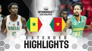 Senegal 🇸🇳 v Cameroon 🇨🇲  Extended Highlights  FIBA AfroBasket 2025 Qualifiers [upl. by Barvick]