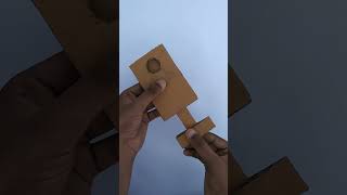 Cardboard Shooting Toy  how to make cardboard launcher  how to make new gun diy papercrafts [upl. by Sllew]