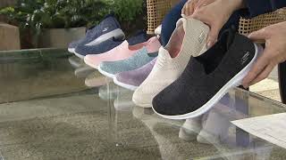 Skechers Ultra Flex Flat Knit SlipOn Shoes  Harmonious on QVC [upl. by Bank]