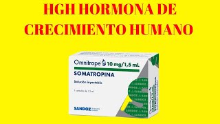 Hormona de Crecimiento humana somatropina o GH [upl. by Eiuqnom]