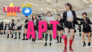 APT Line Dance l Improver l Linedancequeen l ROSÉ l Bruno Mars l apt linedance l 아파트라인댄스 [upl. by Ap]