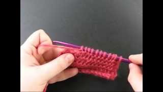 Tunisian Crochet  Purl Stitch  The Crochet Side [upl. by Aved328]