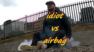 Airbag VS Idiot  How high can a TT airbag launch Harry [upl. by Sitnerp]