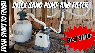 How To Set Up An Intex Sand Pump and Filter For The First Time  Coleman Above Ground Pool [upl. by Edee]