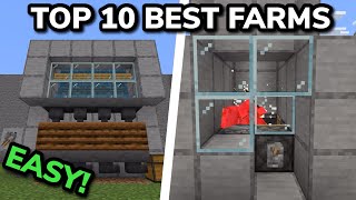 TOP 10 BEST FARMS in Minecraft Bedrock 121 MCPEXboxPSSwitchPC [upl. by Kimitri134]