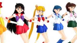 【MMDセーラームーン】 セーラーチームで美脚戦隊スレンダー 【Sailor Moon】 [upl. by Vinson928]