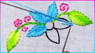 Most Easy Flower Embroidery Design।। Hand Embroidery।। Ah Embroidery 20 [upl. by Schilit]