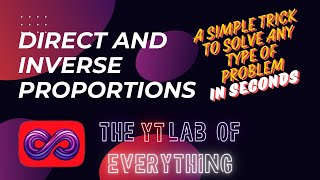 Direct and Inverse proportion made easy  Math  678 grade [upl. by Halladba]