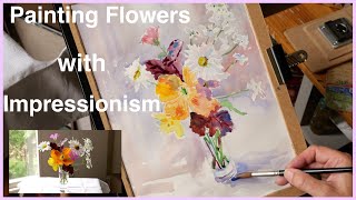 How to Paint Flowers in Watercolour from Life in an Impressionistic Style [upl. by Alexio]