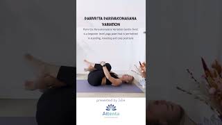 How to Parivrtta Parsvakonasana Pose by Attenta 🌀 [upl. by Nauqit]