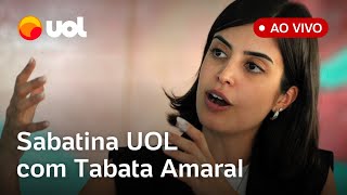 Tabata Amaral précandidata do PSB à Prefeitura de São Paulo ao vivo na Sabatina UOL [upl. by Virginie]