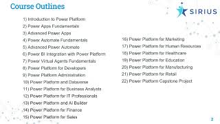 Power Platform Course by Sirius Learning Platform Dr Phyu Phyu Khaing [upl. by Lorrimer]