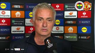 Another classic José Mourinho postgame presser 🗣️🍿  Fenerbahce 11 Man United  UEFA Europa League [upl. by Nadabus]