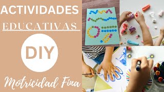 ACTIVIDADES PARA NIÑOS DE 3 A 5 AÑOS  MOTRICIDAD FINA  CATHY TIPS [upl. by Butta]