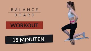 Balance Board Workout – 15 Minuten Full Body [upl. by Ennovart]