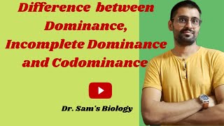 Difference between Dominance Incomplete Dominance and Codominance [upl. by Akkina]