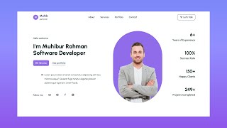 Responsive React Portfolio Website Using React JS amp Tailwind CSS Tutorial  ReactJS Projects [upl. by Eoin810]